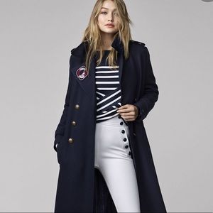 Tommy Hilfiger x Gigi Hadid navy and white top XS